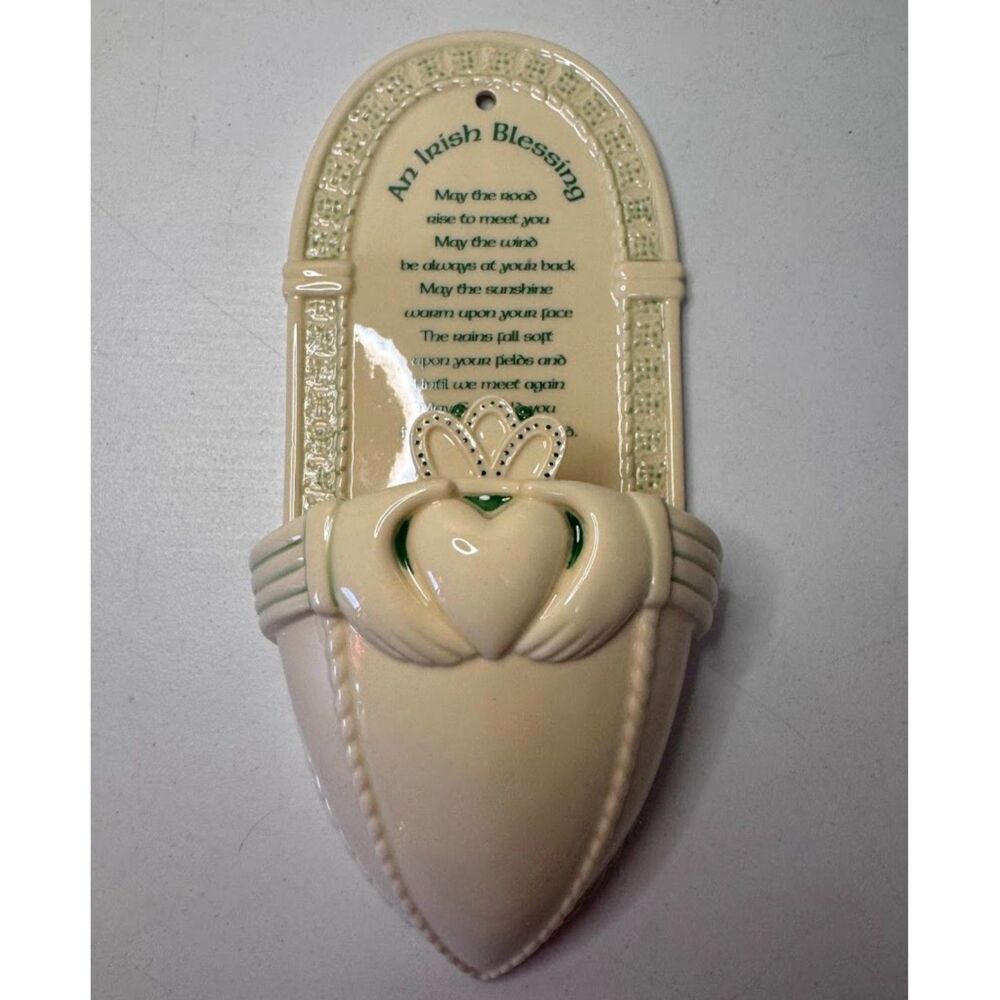 Lenox Department 56 Bone China Irish Wall Pocket Vintage